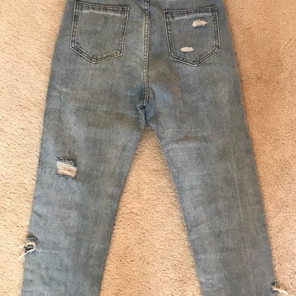 NWOT Wide-leg Distressed Jeans - Picture 3 of 5
